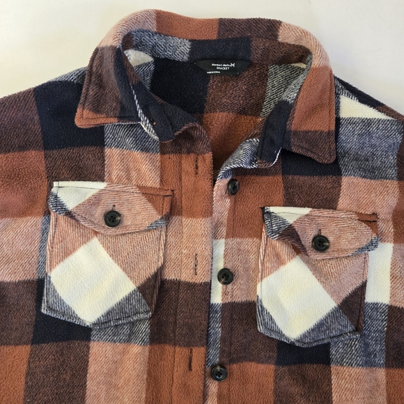 Plaid Kids Jacket - Brown and Black - Picture 3 of 9